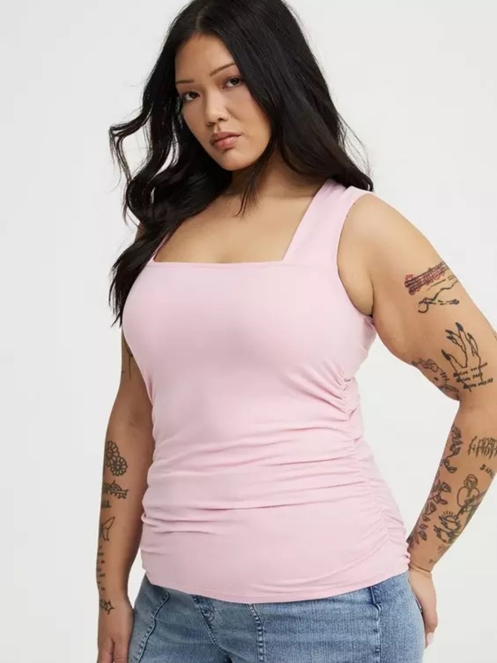 Torrid Foxy Ruched Square Tank - Picture 2 of 4